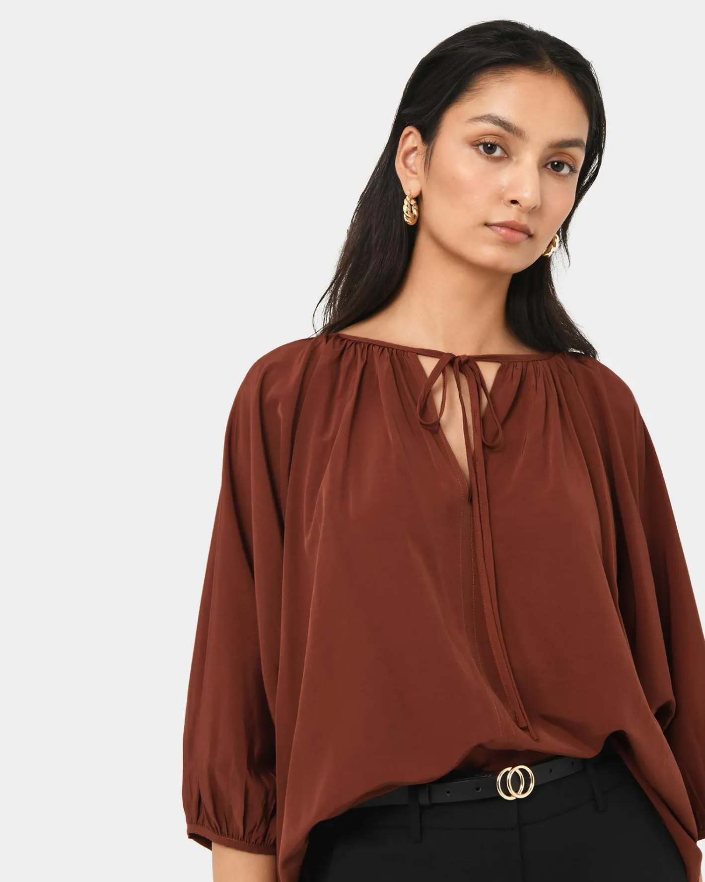 Forcast Annalia Dolman Sleeve Top Rooibos Tea Outlet