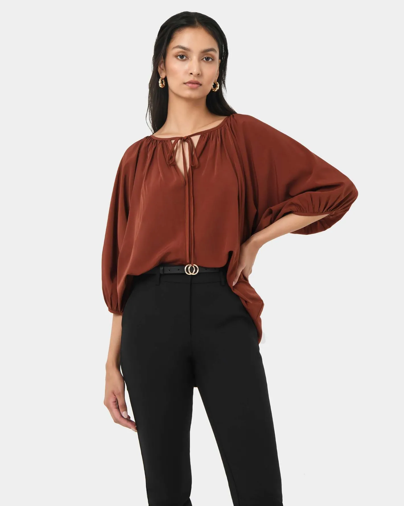 Forcast Annalia Dolman Sleeve Top Rooibos Tea Outlet