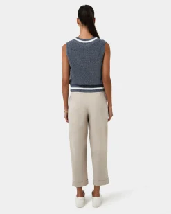 Forcast Antonia Relaxed Cuff Pants Beige Hot