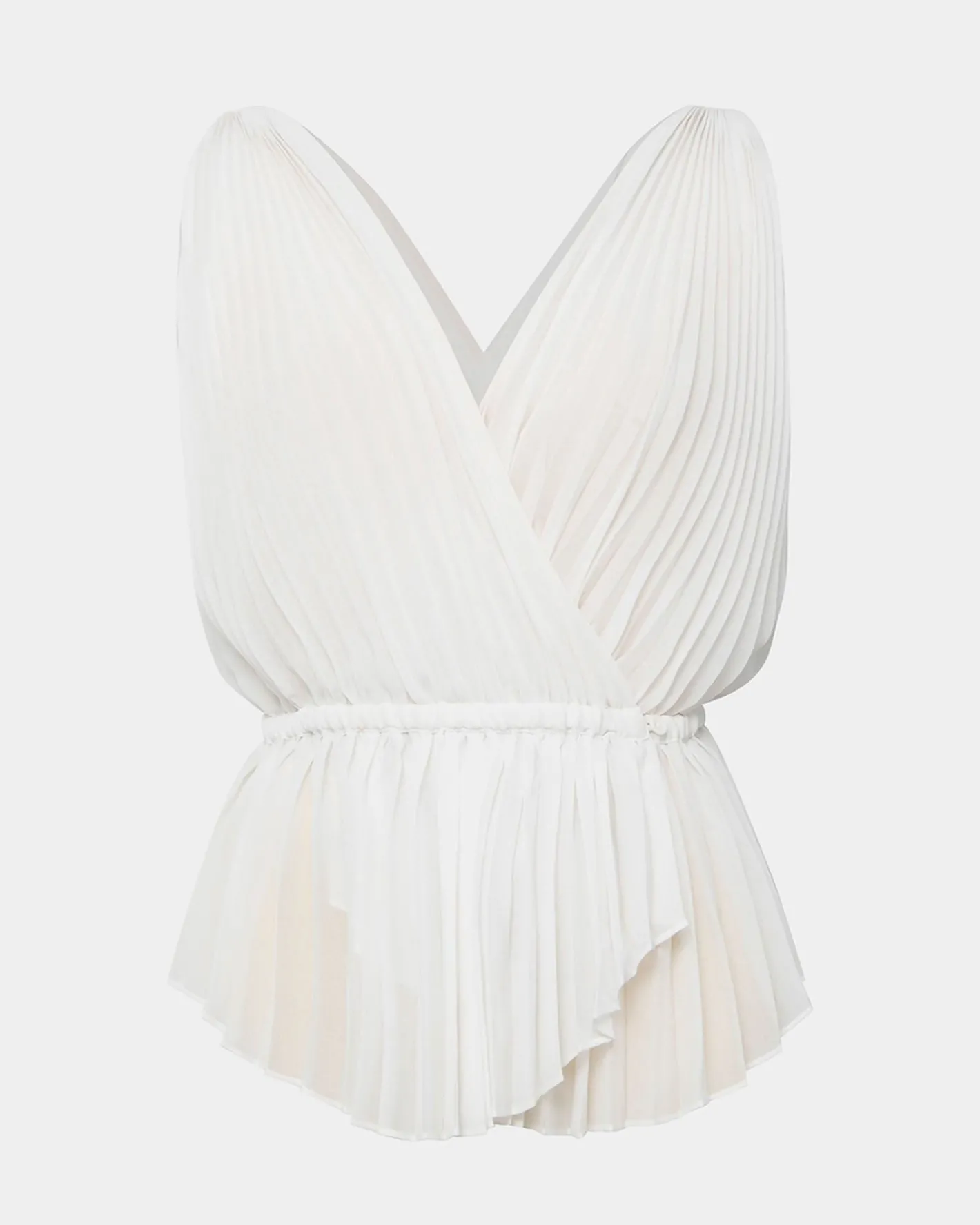 Forcast Arina Pleated Top Vanilla Outlet