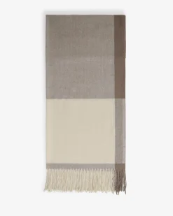 Forcast Ashley Fringe Scarf Khaki & Beige Sale