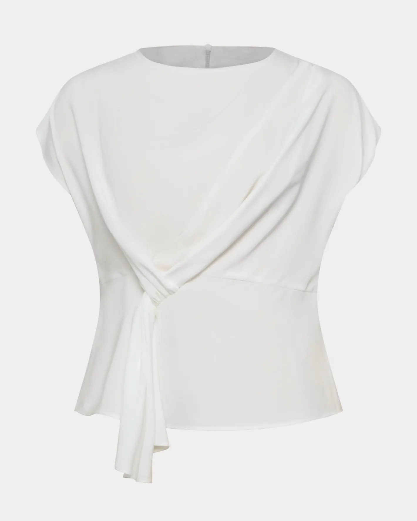 Forcast Athena Draped Top Ivory