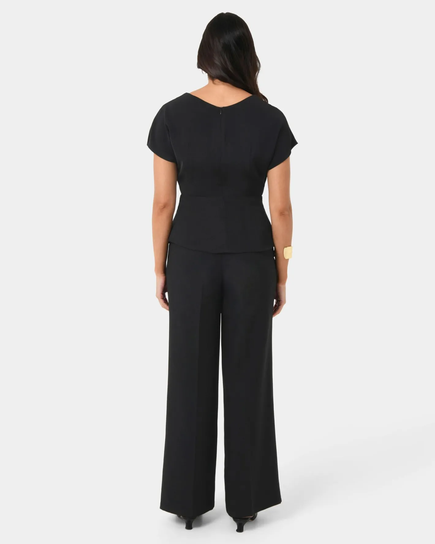 Forcast Athena Draped Top Black Online