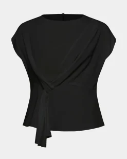 Forcast Athena Draped Top Black Online