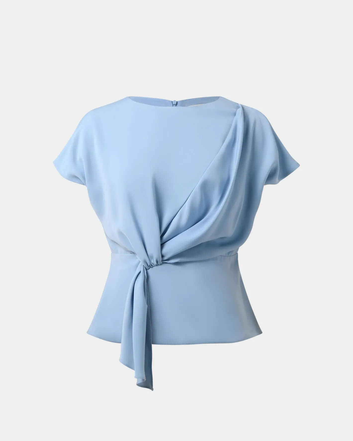 Forcast Athena Draped Top Sky Blue Clearance