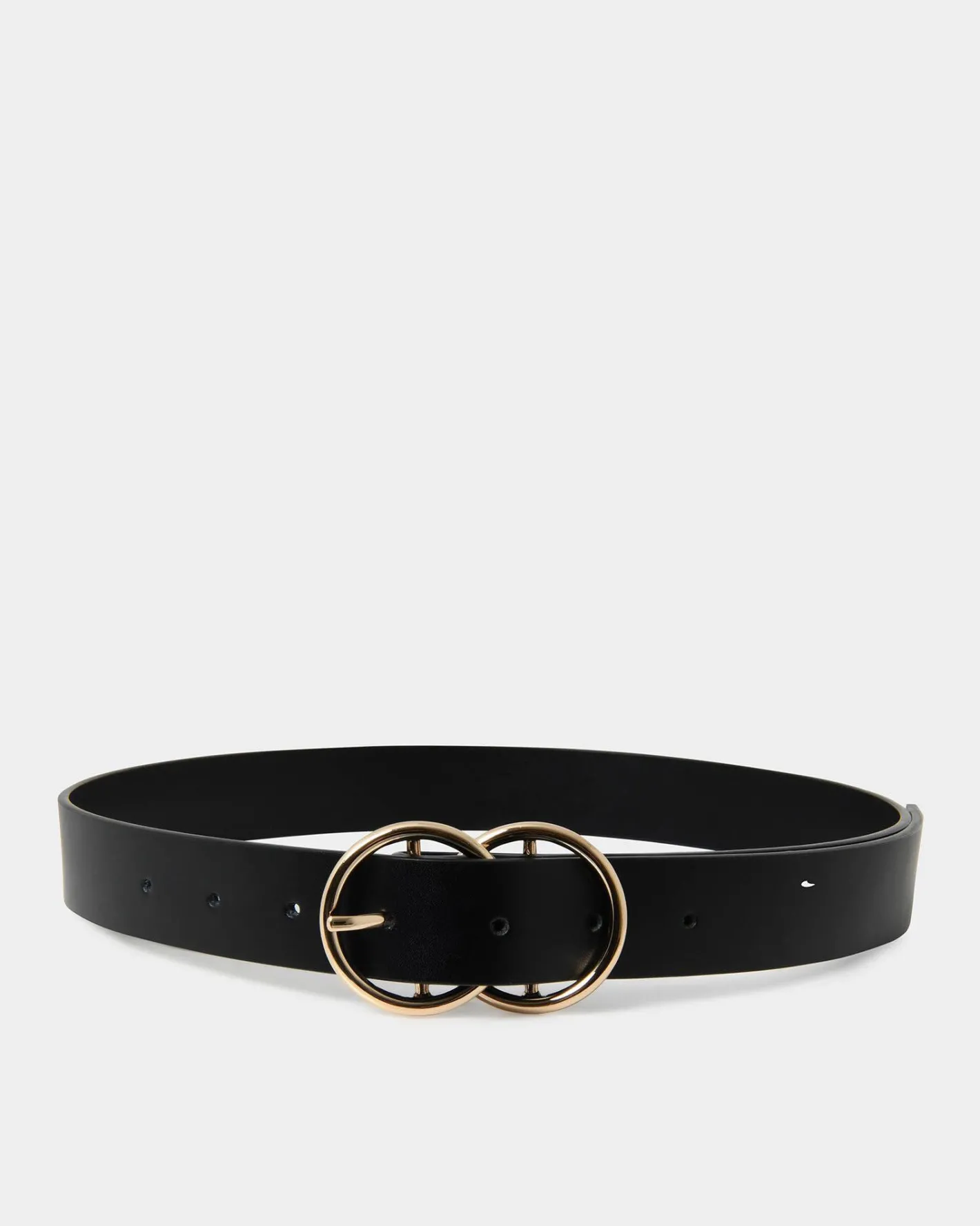 Forcast Austin Leather Belt Black