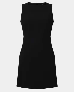 Forcast Ava Square Neck Panel Dress Black