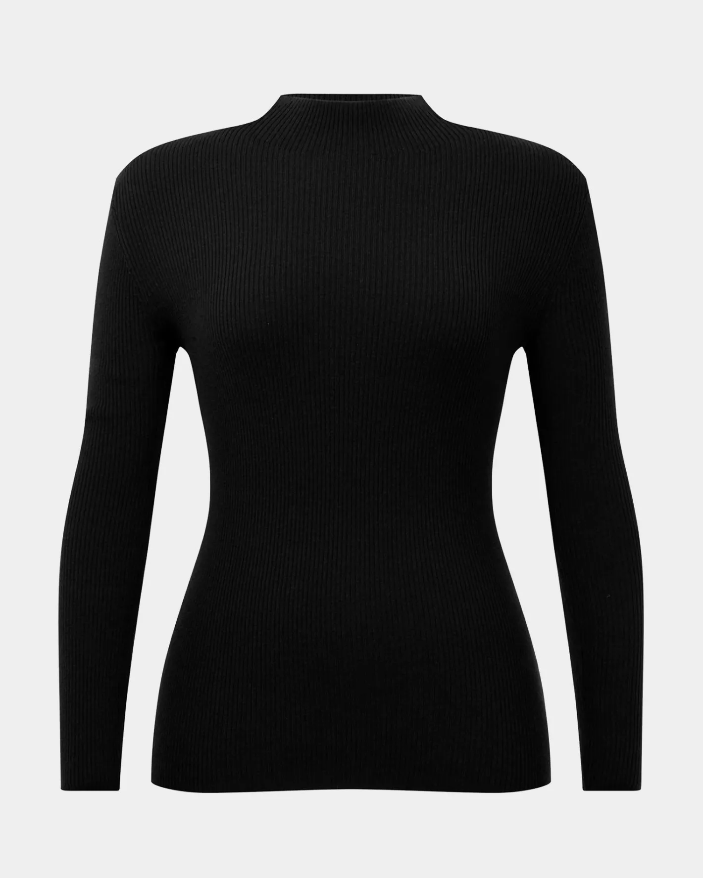 Forcast Avelyn Mock Neck Knit Black Outlet