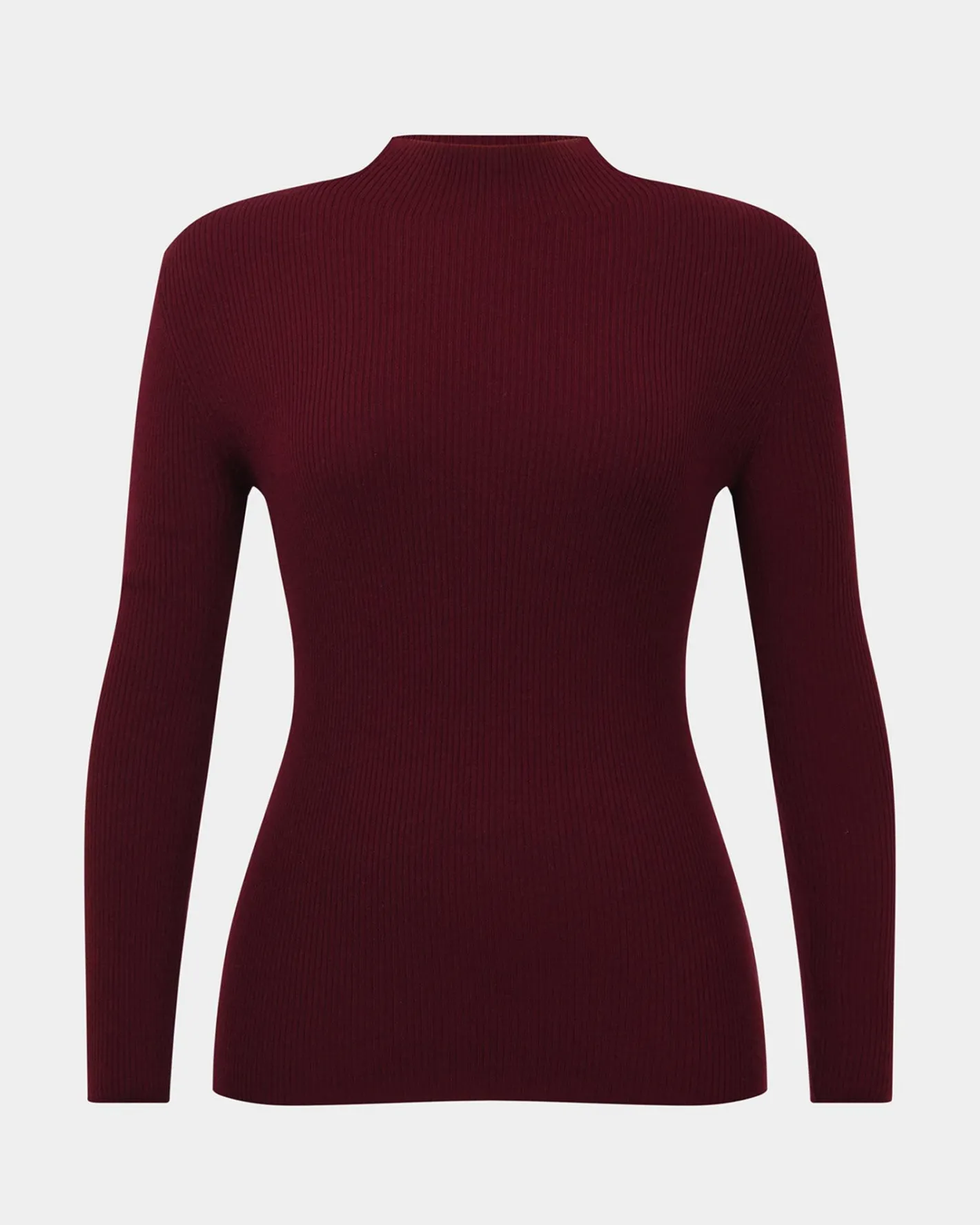 Forcast Avelyn Mock Neck Knit Wine Outlet