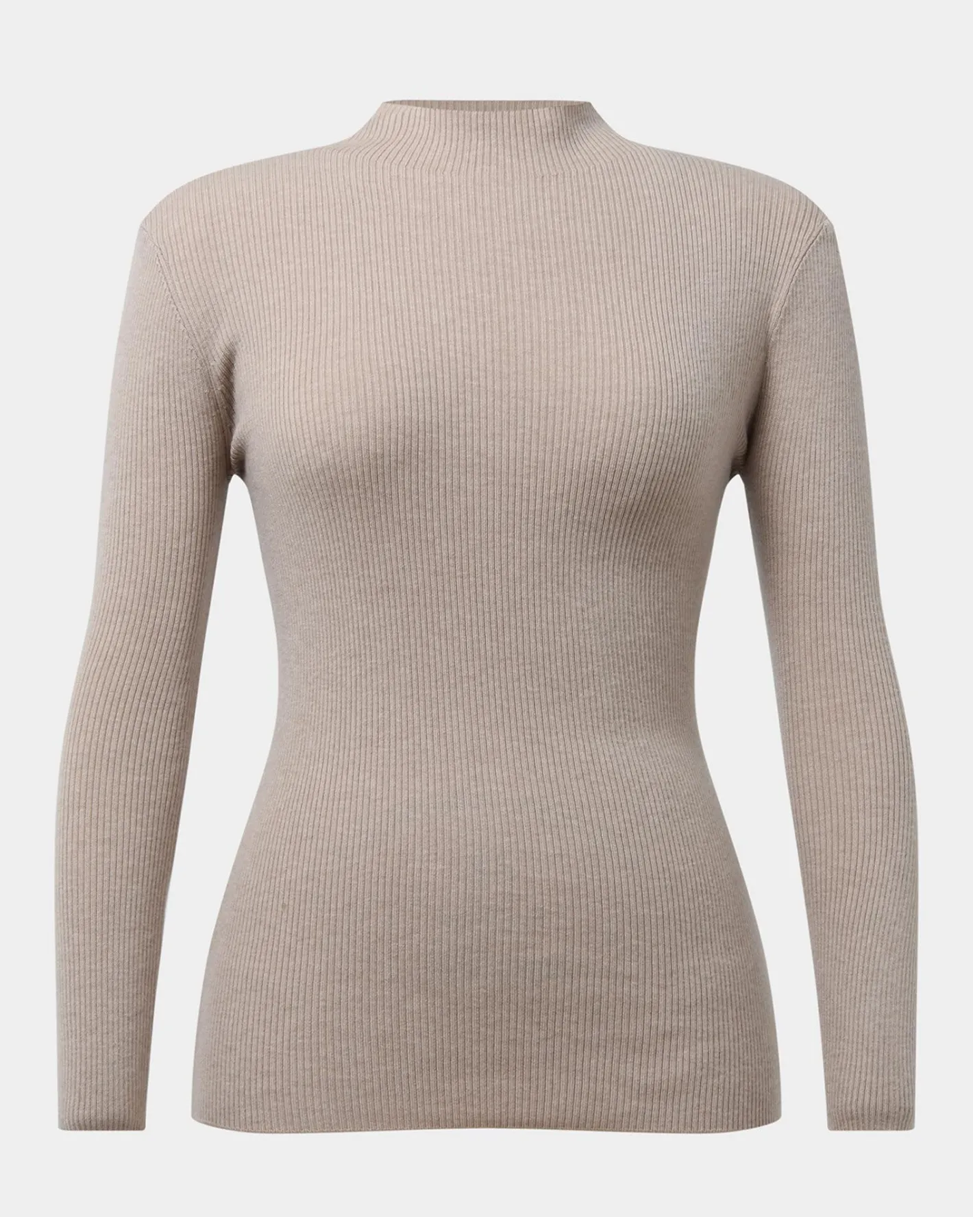 Forcast Avelyn Mock Neck Knit Oatmeal