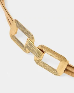 Forcast Averie 2 Stretch Metal Belt Gold Best