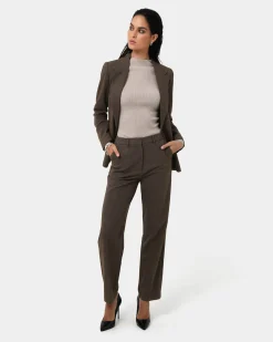 Forcast Aviya High Waisted Trouser Sepia Outlet