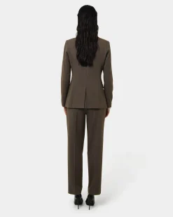 Forcast Aviya Single Breasted Blazer Sepia