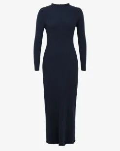 Forcast Bambi Knit Midi Dress Navy Discount