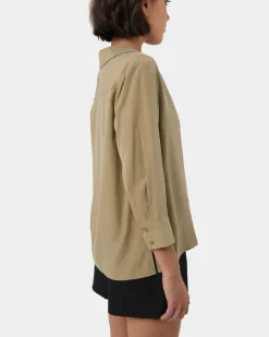 Forcast Bella 3/4 Sleeve Shirt Safari Beige Discount