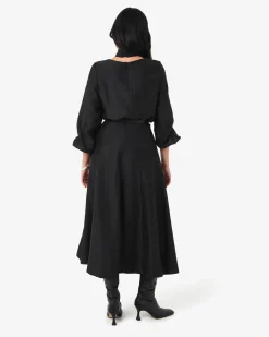 Forcast Bellini Twist Neck Blouse Black New