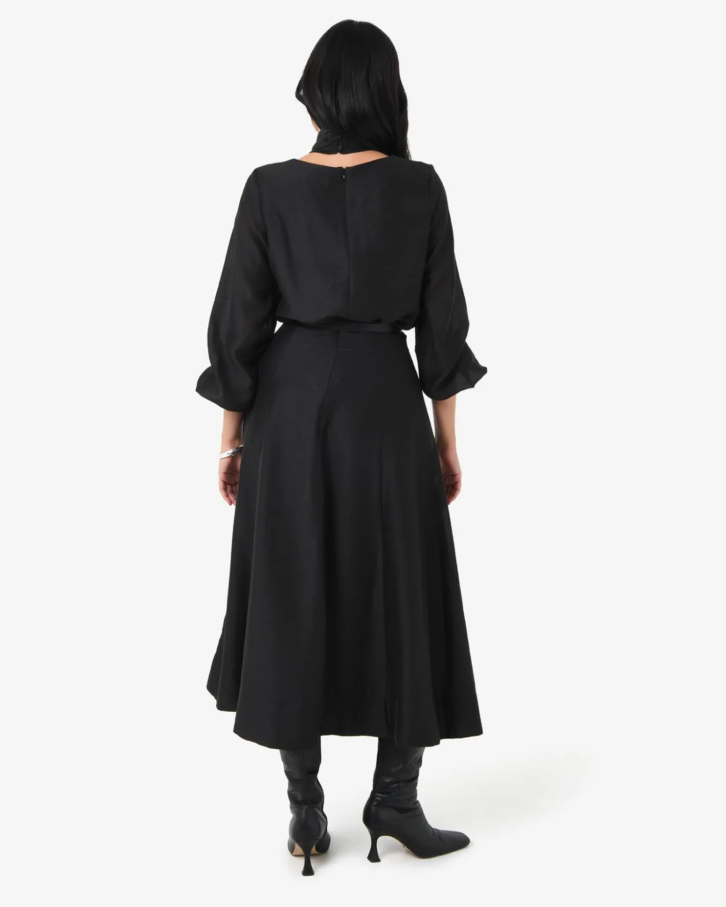 Forcast Bellini Twist Neck Blouse Black New