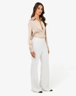 Forcast Belmore Crepe Flared Pants Snow