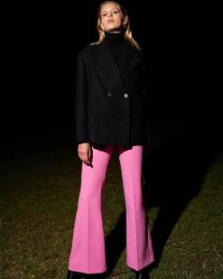 Forcast Belmore Crepe Flared Pants Bubblegum Outlet