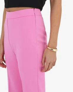 Forcast Belmore Crepe Flared Pants Bubblegum Outlet