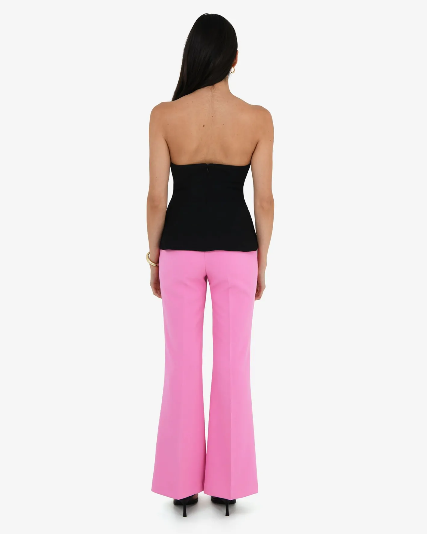 Forcast Belmore Crepe Flared Pants Bubblegum Outlet