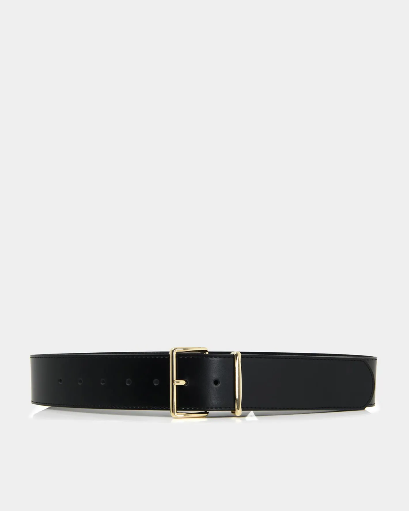 Forcast Benny Leather Belt Black Clearance