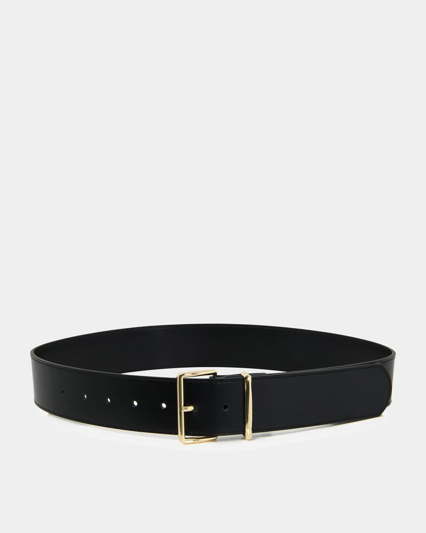 Forcast Benny Leather Belt Black Clearance