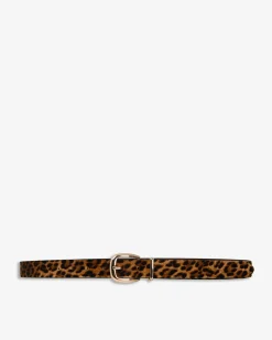 Forcast Bianka Leather Belt Leopard Clearance