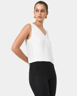 Forcast Blair V-neck Crop Top Ivory Best