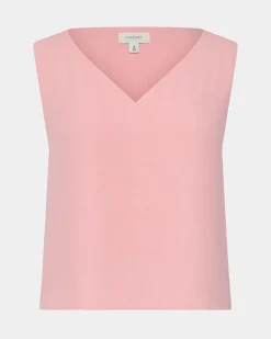 Forcast Blair V-neck Crop Top Pink Clearance