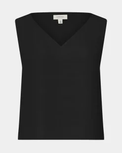 Forcast Blair V-neck Crop Top Black