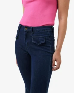 Forcast Bondi Flared Leg Jeans Classic Blue Discount