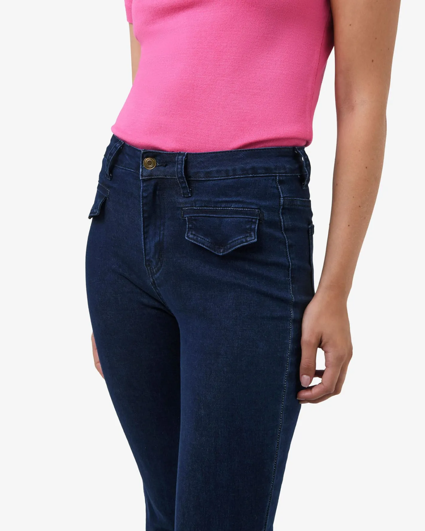 Forcast Bondi Flared Leg Jeans Classic Blue Discount