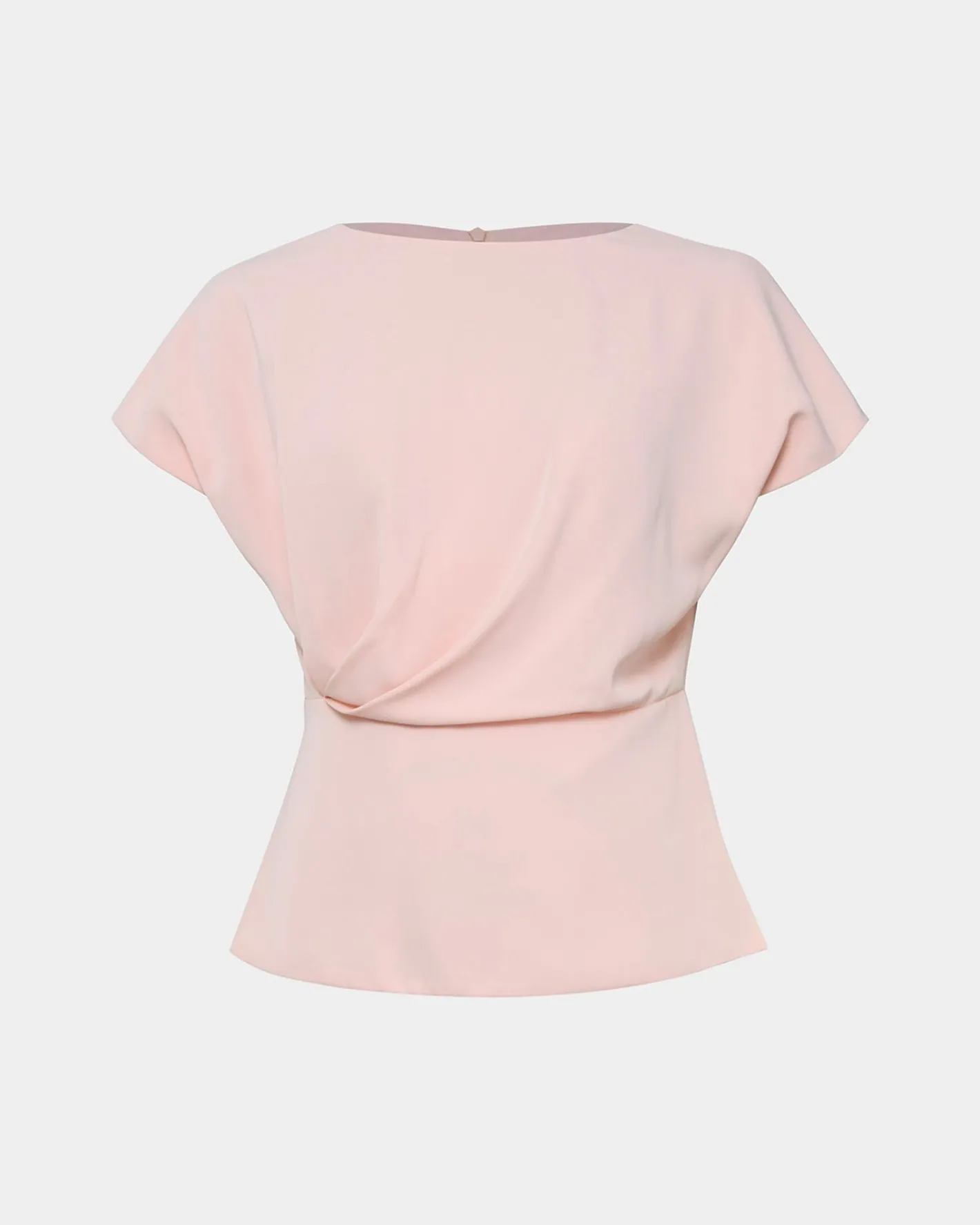 Forcast Bonnie Gathered Peplum Top Pastel Pink Hot