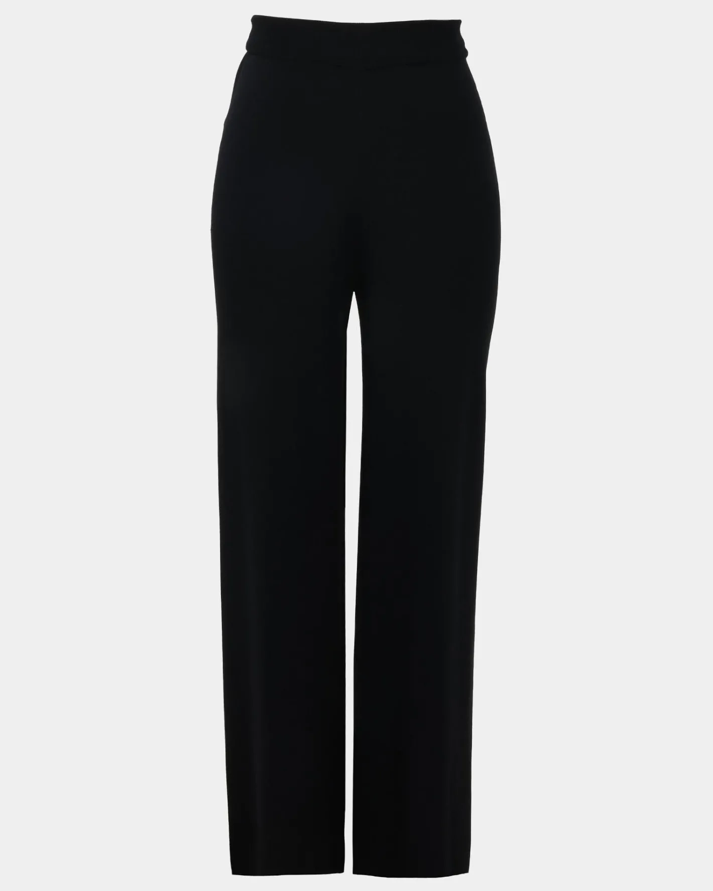 Forcast Brianna Wide Leg Knit Pants Black New