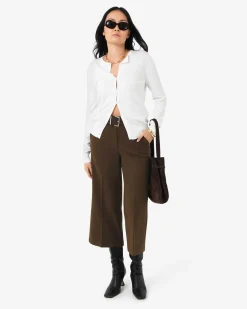 Forcast Brighton Wide Leg Culottes Chocolate Online