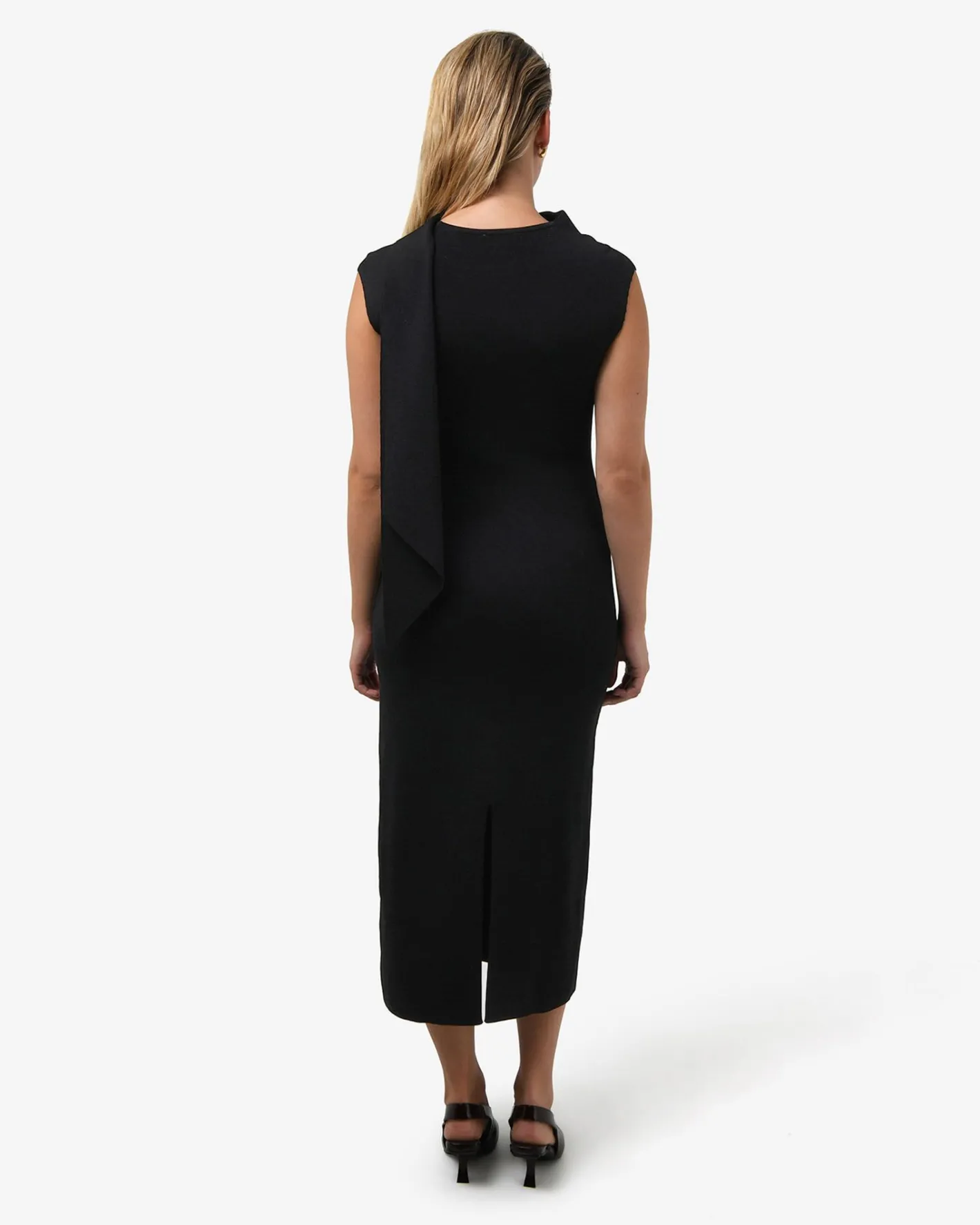Forcast Byron Scarf Knit Dress Black Online