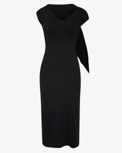 Forcast Byron Scarf Knit Dress Black Online