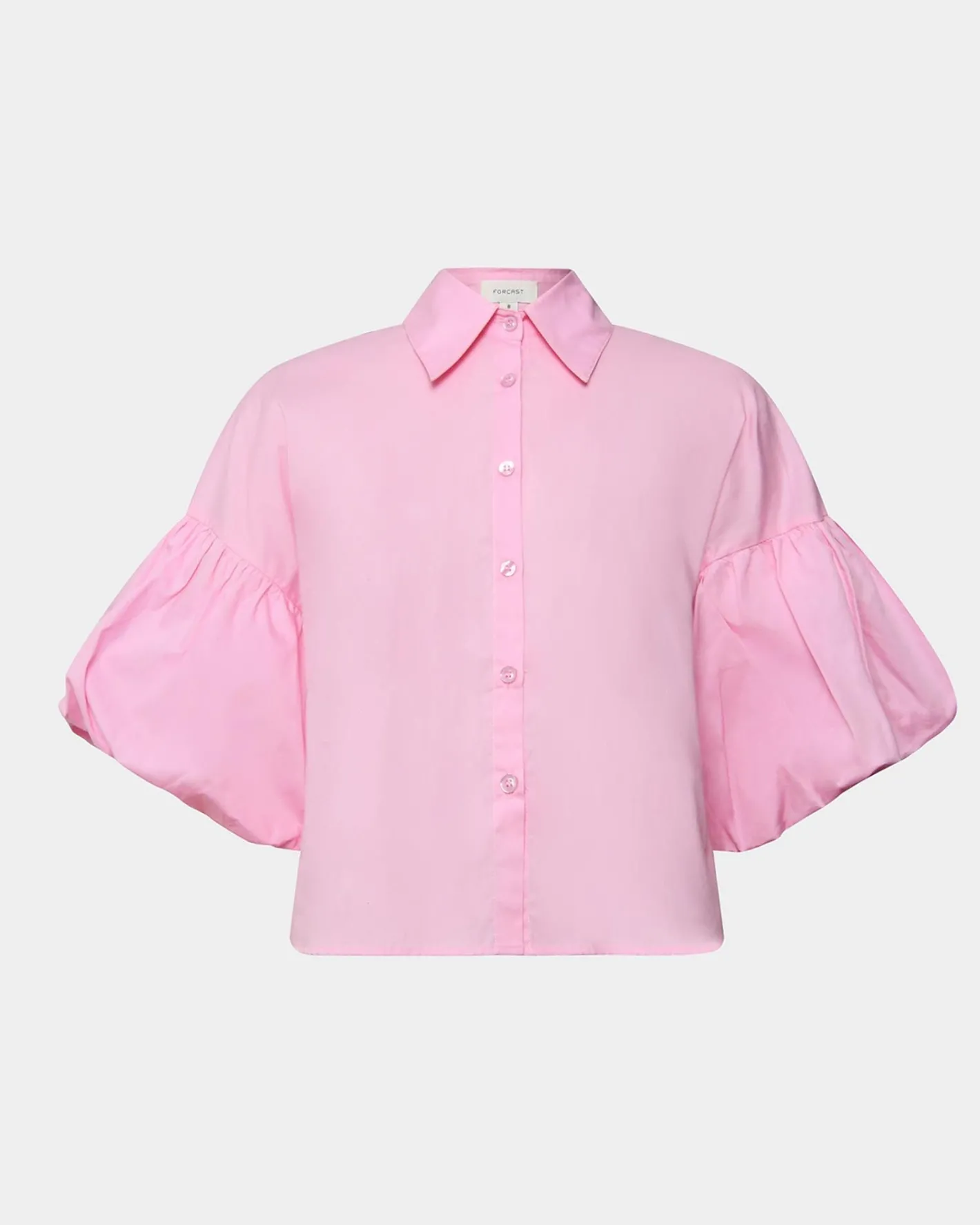 Forcast Cali Puff Sleeve Crop Shirt Pink Online
