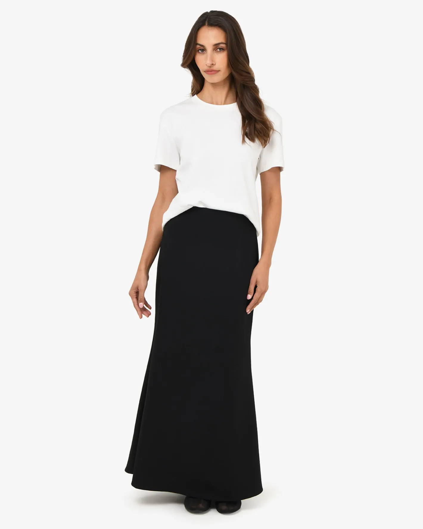 Forcast Caris Flared Maxi Skirt Black Online