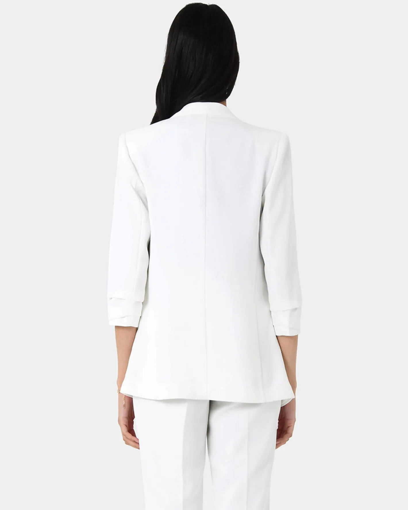 Forcast Carter 2 Collarless Blazer Ivory Discount
