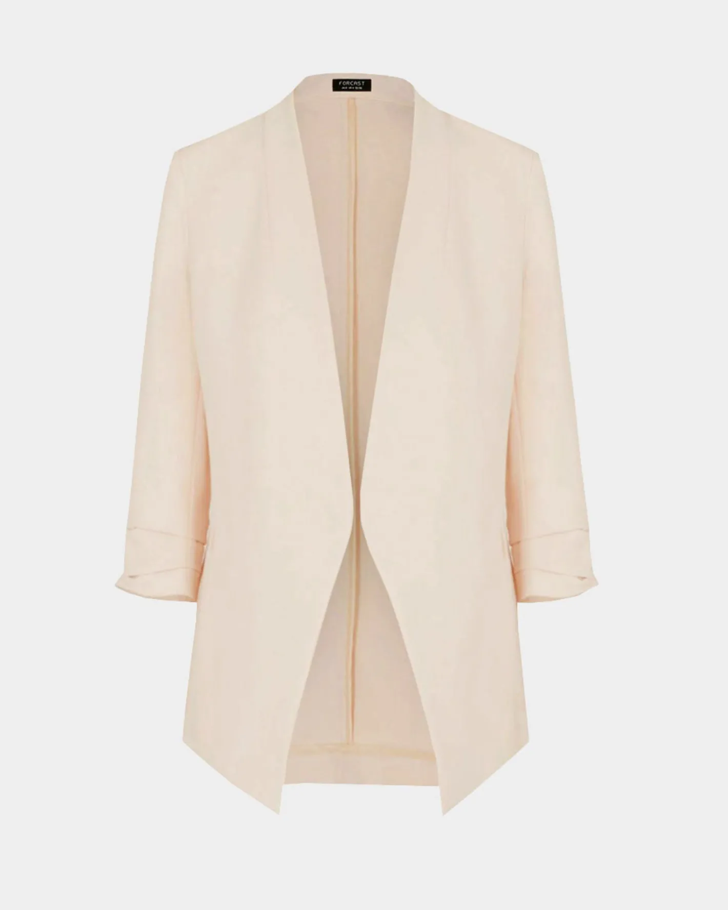 Forcast Carter 2 Collarless Blazer Ecru Outlet