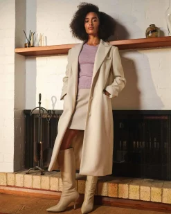 Forcast Cassandra Tailored Coat Ecru Outlet