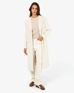 Forcast Cassandra Tailored Coat Ecru Outlet