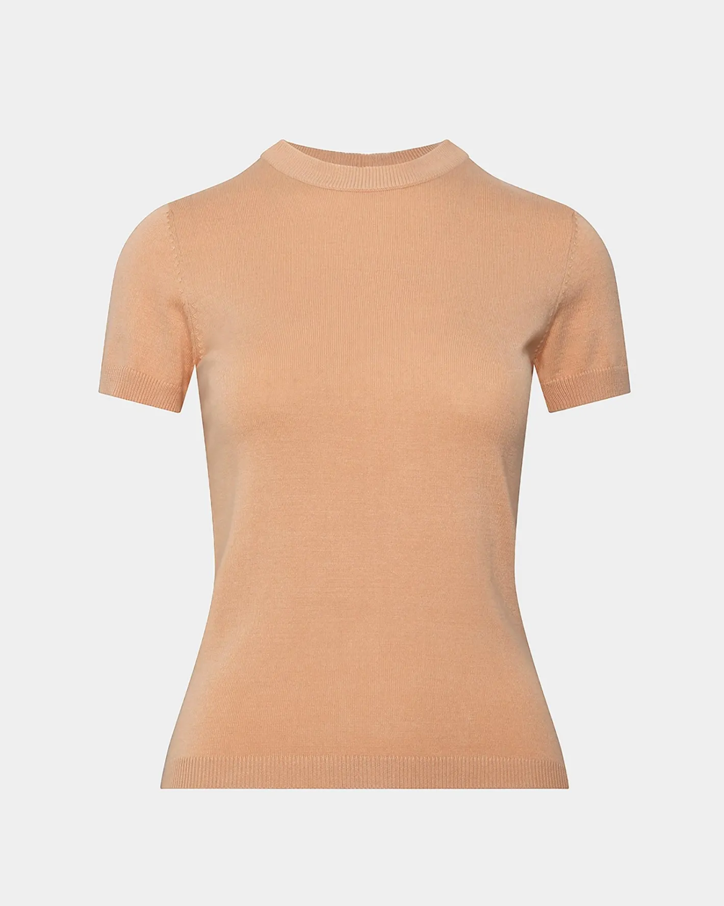 Forcast Catherine Short Sleeve Knit Coral Cream Clearance