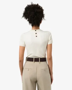 Forcast Catherine Short Sleeve Knit Buttercream New