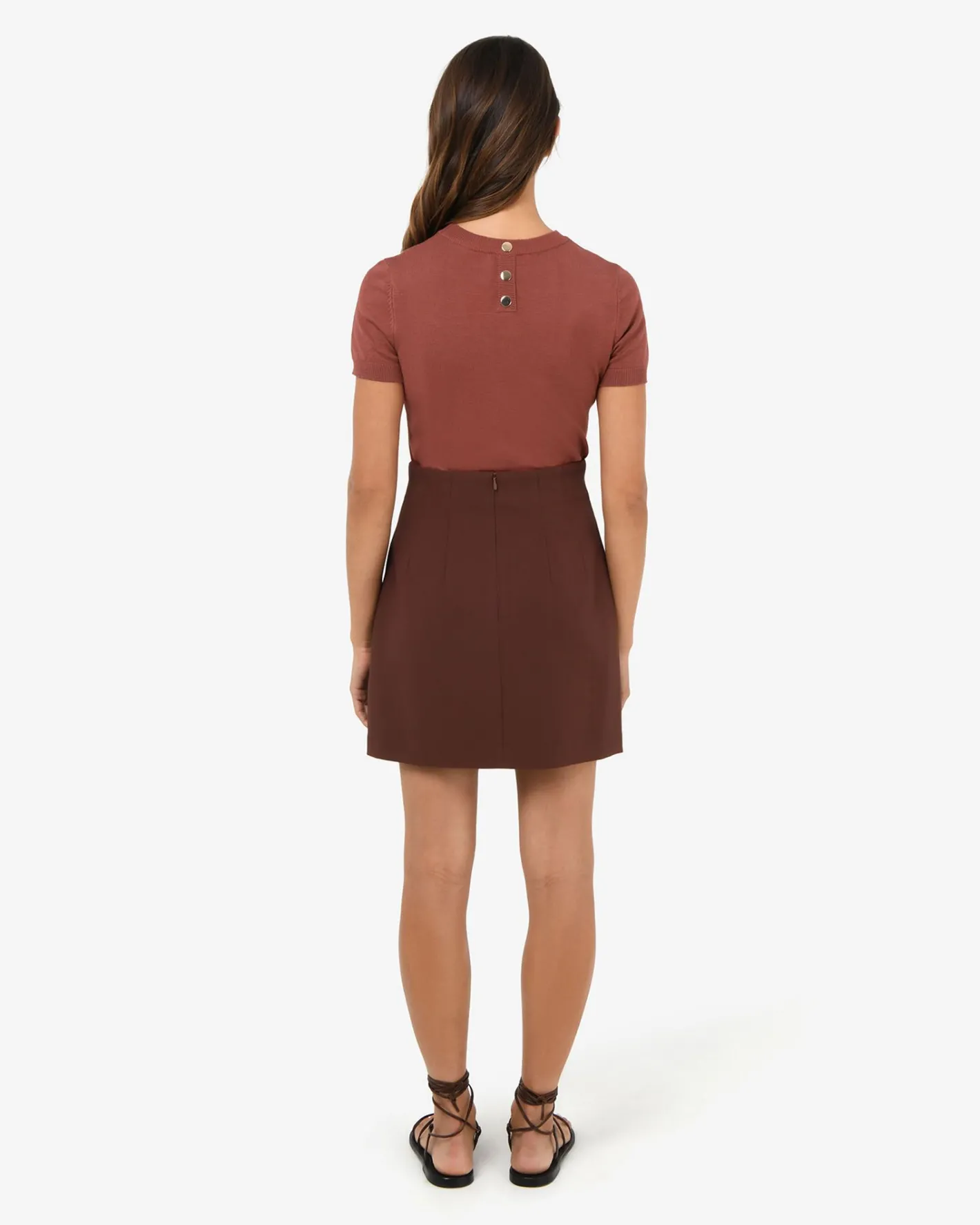 Forcast Catherine Short Sleeve Knit Clay New
