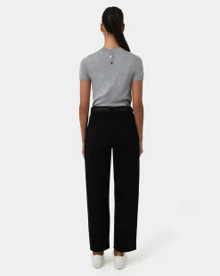 Forcast Catherine Short Sleeve Knit Light Grey Discount