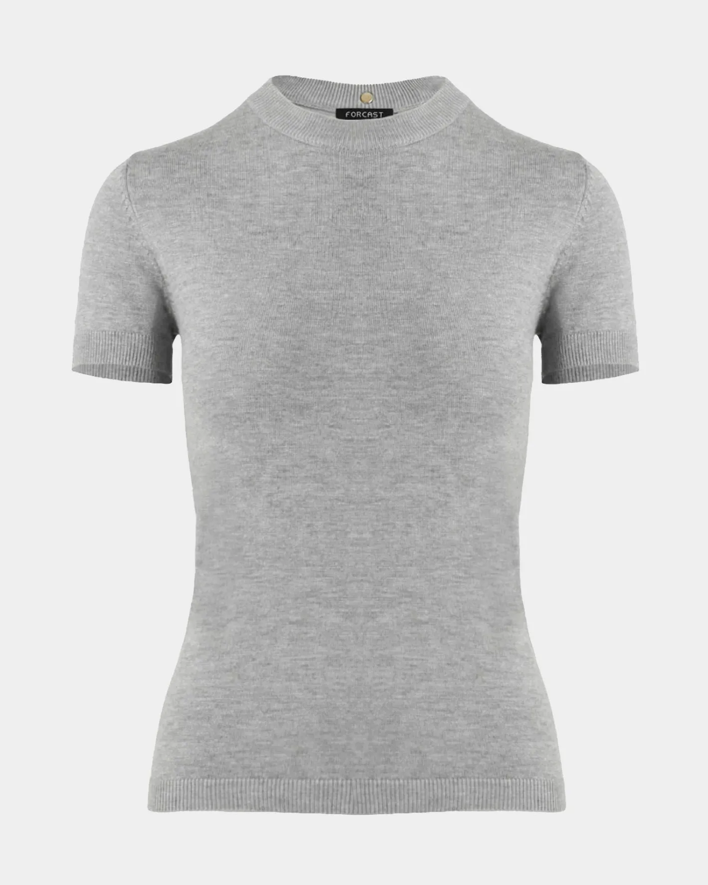 Forcast Catherine Short Sleeve Knit Light Grey Discount