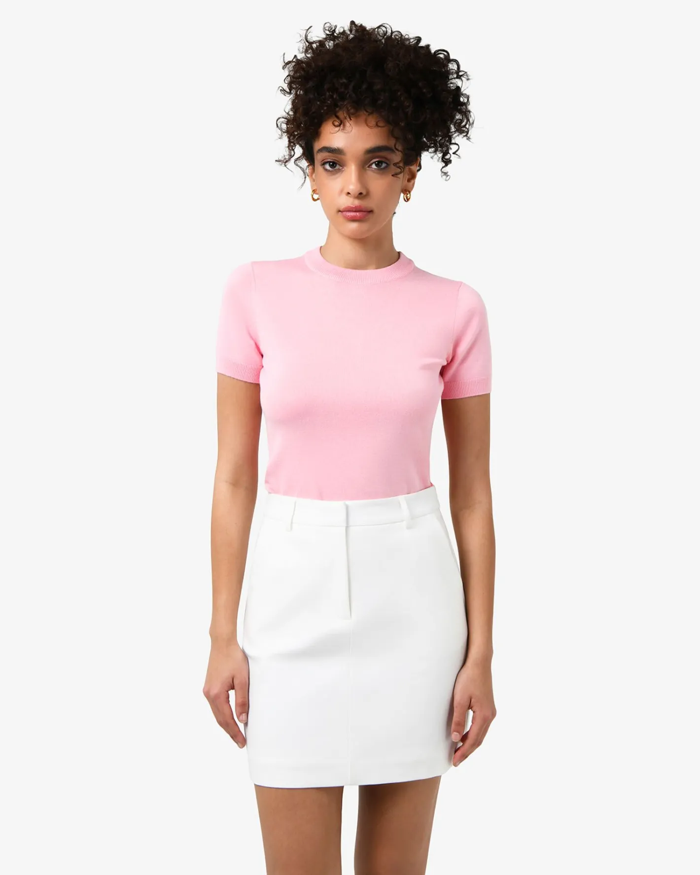 Forcast Catherine Short Sleeve Knit Ballet Pink Sale